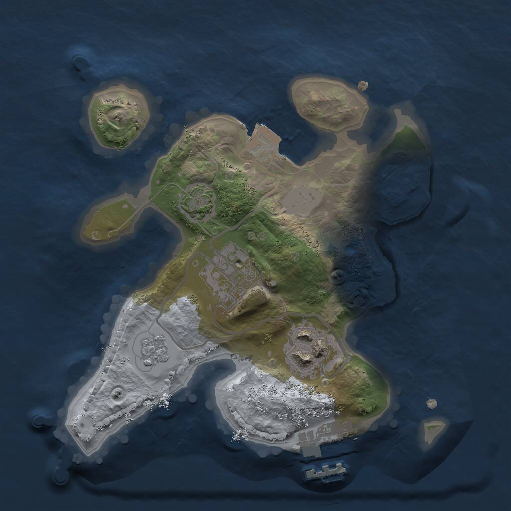 Rust Map: Procedural Map, Size: 2000, Seed: 1614579631, 6 Monuments