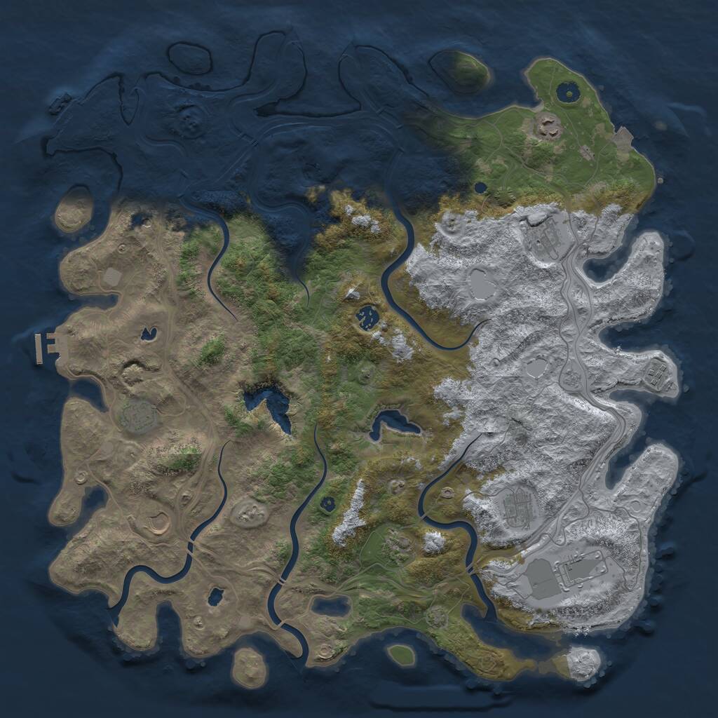 Rust Map: Procedural Map, Size: 4800, Seed: 1487127484, 15 Monuments