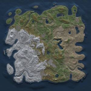 Thumbnail Rust Map: Procedural Map, Size: 4250, Seed: 202341012, 17 Monuments