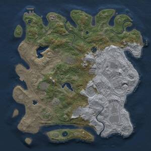 Thumbnail Rust Map: Procedural Map, Size: 4250, Seed: 3875120, 16 Monuments