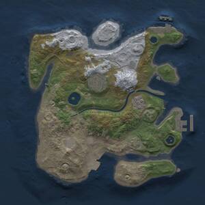 Thumbnail Rust Map: Procedural Map, Size: 2500, Seed: 2004106136, 6 Monuments
