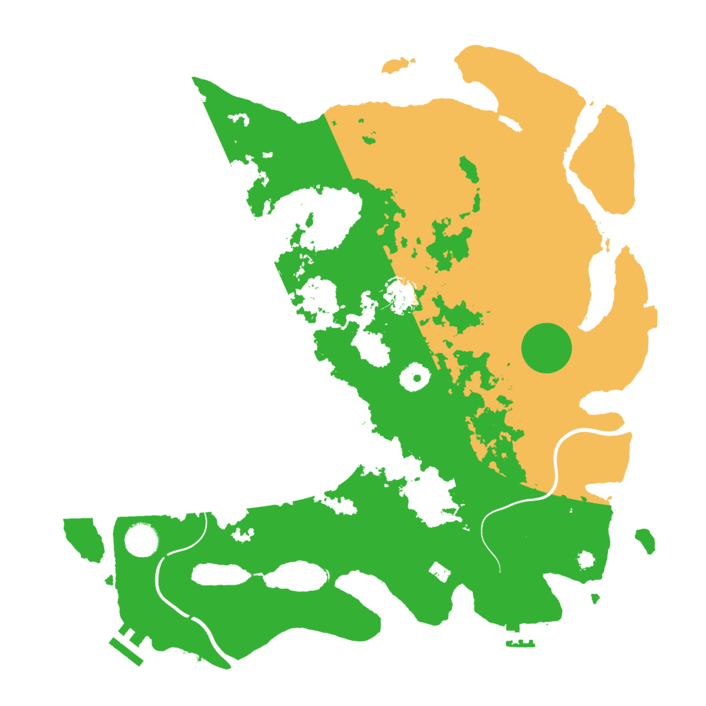 Biome Rust Map: Procedural Map, Size: 3700, Seed: 1203172171