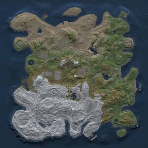 Thumbnail Rust Map: Procedural Map, Size: 4000, Seed: 116278476, 15 Monuments