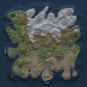 Thumbnail Rust Map: Procedural Map, Size: 3300, Seed: 314654782, 14 Monuments