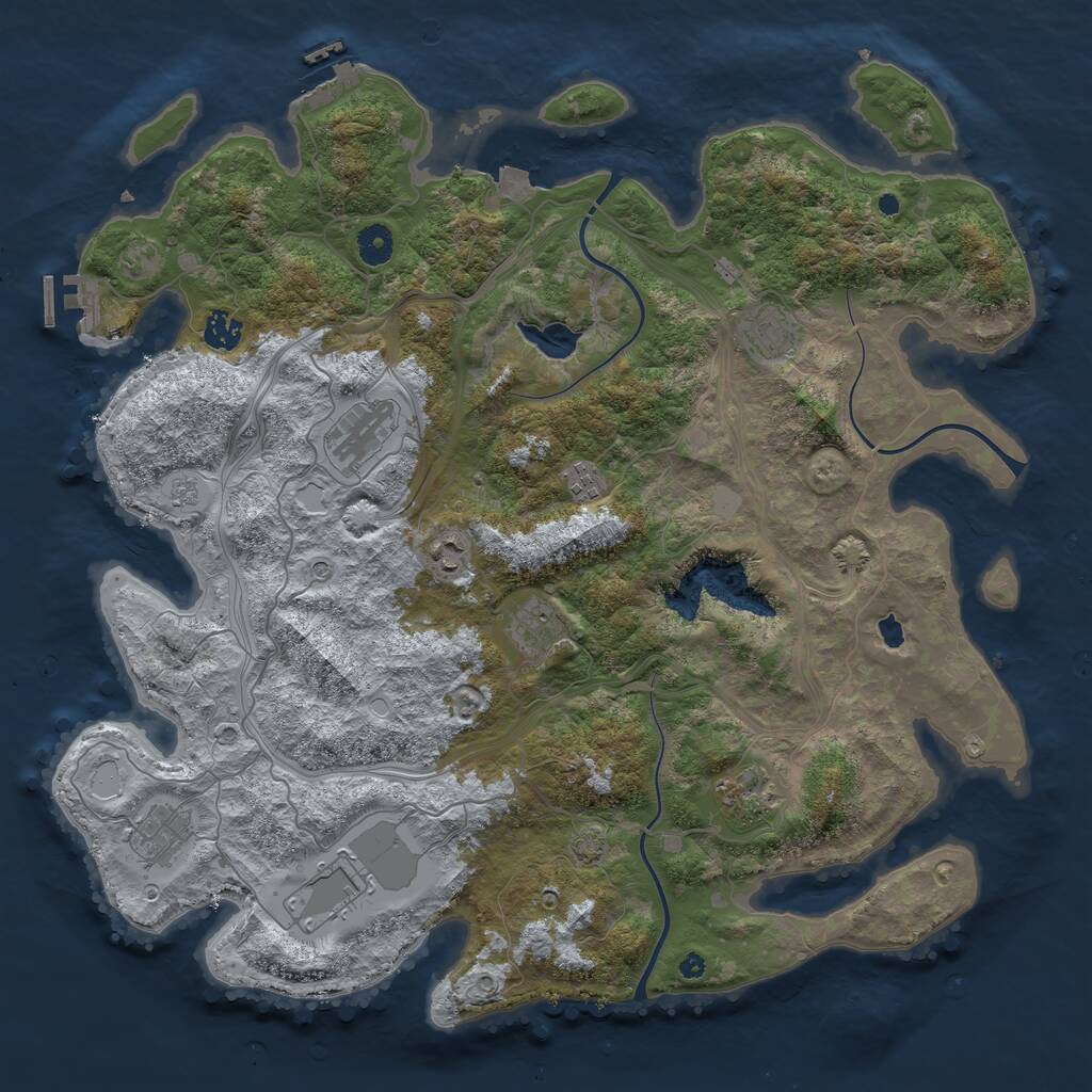 Rust Map: Procedural Map, Size: 4250, Seed: 572623677, 15 Monuments