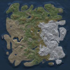 Thumbnail Rust Map: Procedural Map, Size: 4500, Seed: 2050277294, 16 Monuments