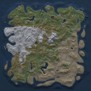 Thumbnail Rust Map: Procedural Map, Size: 5000, Seed: 284707539, 17 Monuments