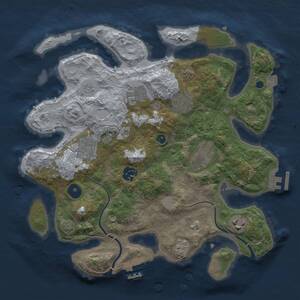 Thumbnail Rust Map: Procedural Map, Size: 3250, Seed: 671381773, 13 Monuments