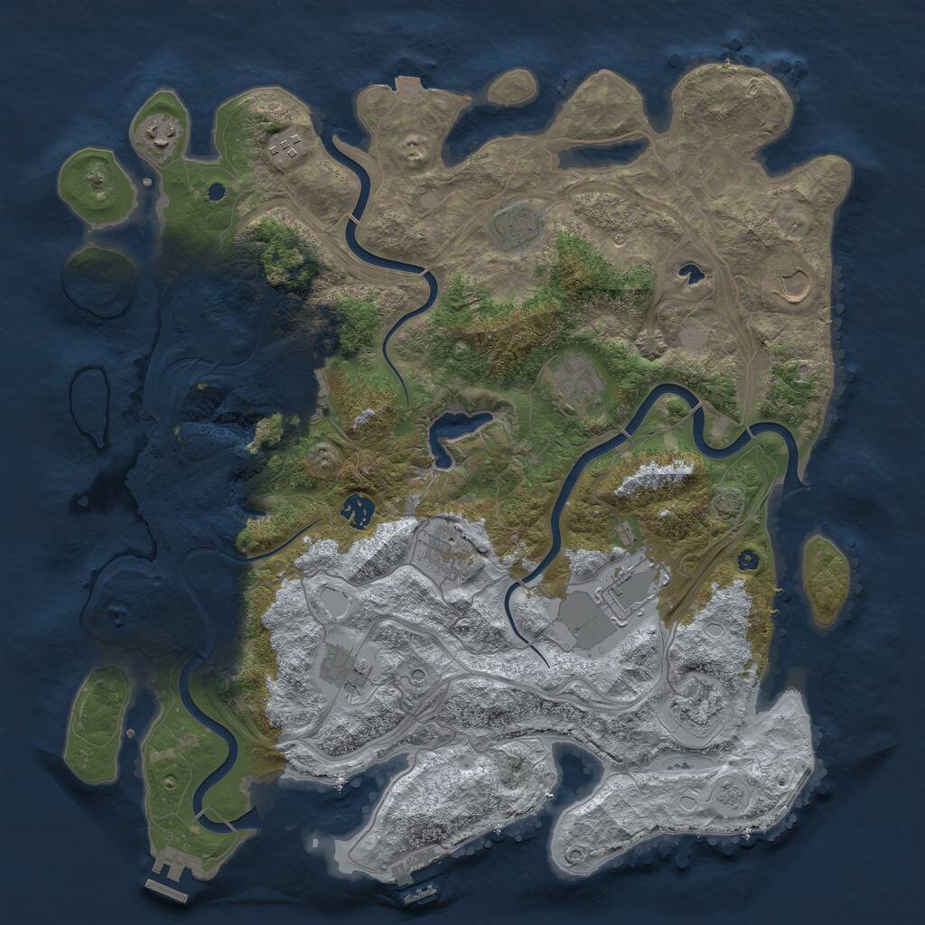Rust Map: Procedural Map, Size: 4250, Seed: 18234, 17 Monuments