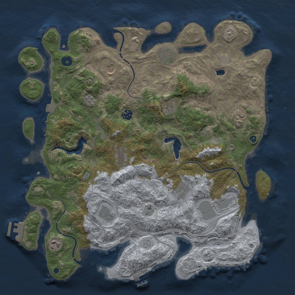 Rust Map: Procedural Map, Size: 4250, Seed: 18234, 17 Monuments