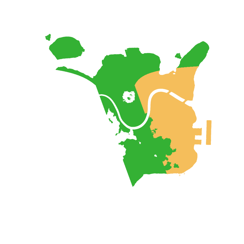 Biome Rust Map: Procedural Map, Size: 2000, Seed: 54879445