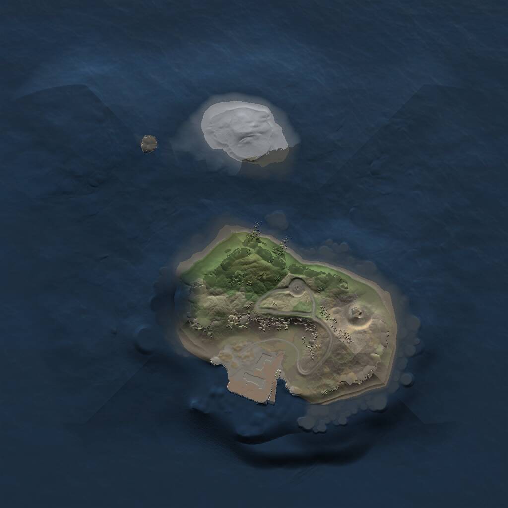 Rust Map: Procedural Map, Size: 1200, Seed: 12015, 1 Monuments