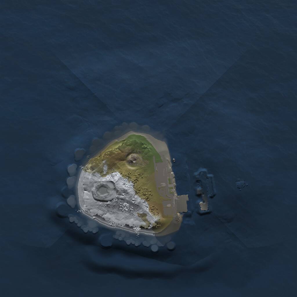 Rust Map: Procedural Map, Size: 1200, Seed: 12016, 2 Monuments
