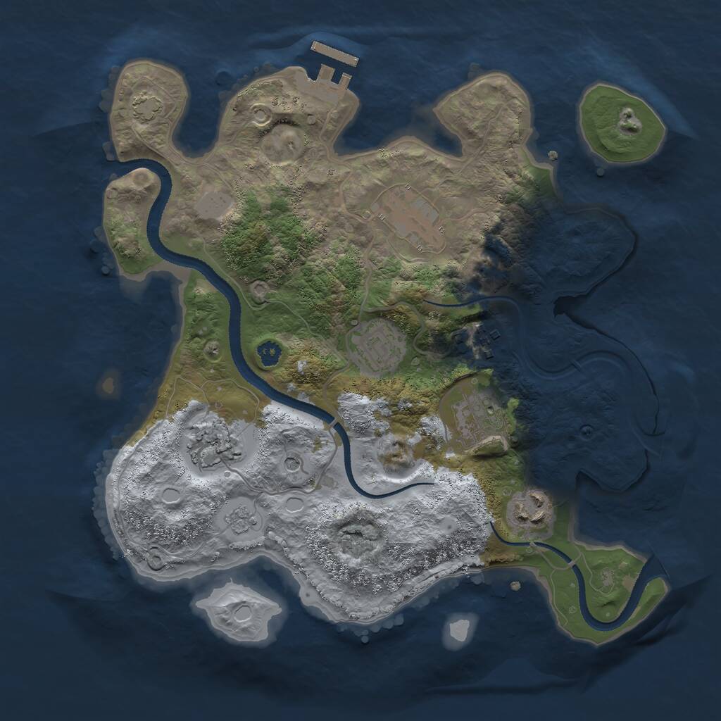 Rust Map: Procedural Map, Size: 3000, Seed: 202007315, 11 Monuments