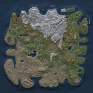 Thumbnail Rust Map: Procedural Map, Size: 4500, Seed: 716933800, 17 Monuments