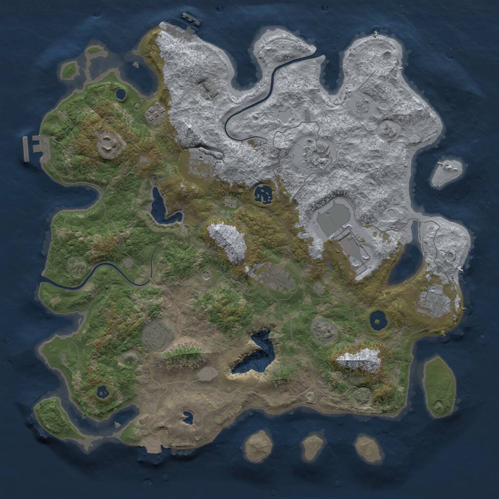 Rust Map: Procedural Map, Size: 4000, Seed: 192153, 15 Monuments