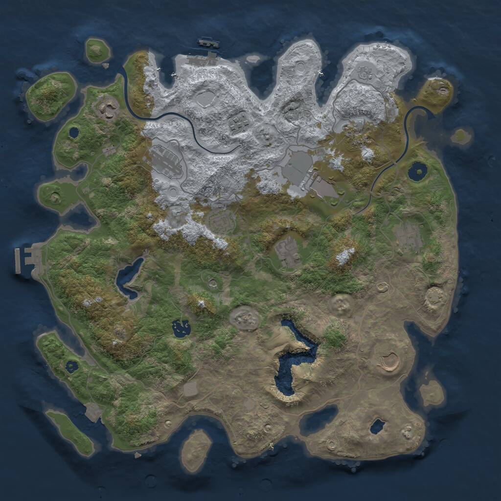 Rust Map: Procedural Map, Size: 4000, Seed: 1630611288, 16 Monuments