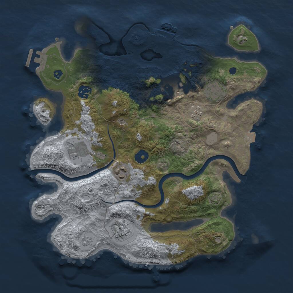 Rust Map: Procedural Map, Size: 3300, Seed: 242210731, 13 Monuments