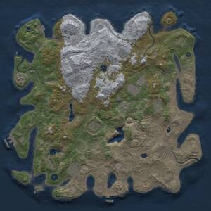 Thumbnail Rust Map: Procedural Map, Size: 4500, Seed: 1707218628, 17 Monuments