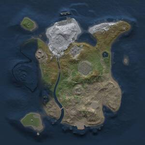 Thumbnail Rust Map: Procedural Map, Size: 2400, Seed: 115182377, 7 Monuments