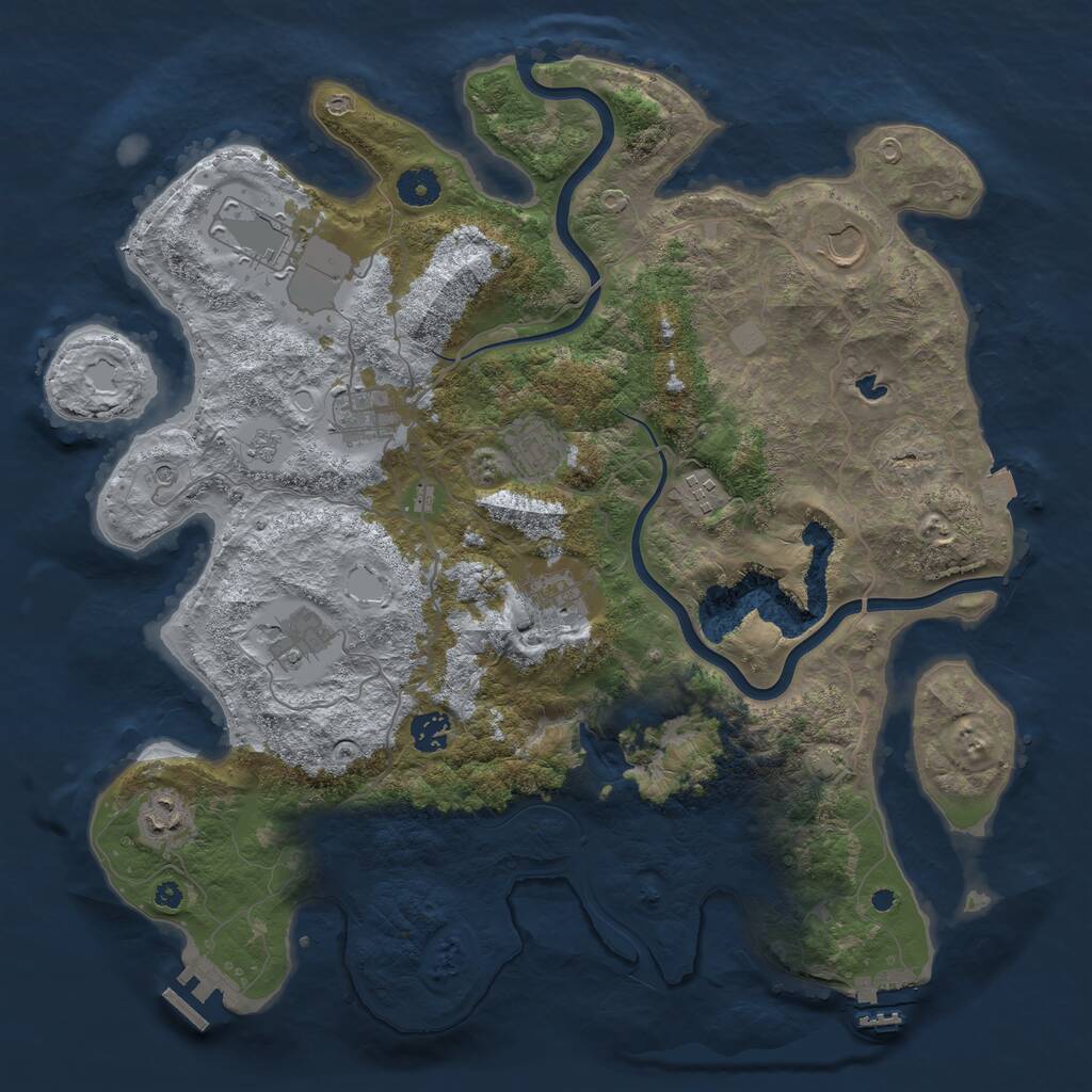 Rust Map: Procedural Map, Size: 4000, Seed: 15342, 15 Monuments
