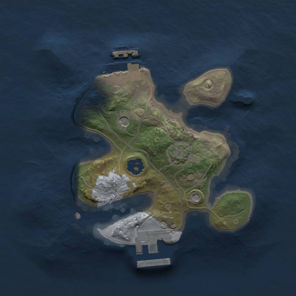 Rust Map: Procedural Map, Size: 1800, Seed: 1148721225, 5 Monuments