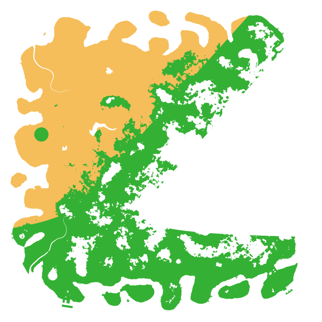 Biome Rust Map: Procedural Map, Size: 6000, Seed: 16384