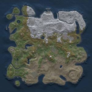 Thumbnail Rust Map: Procedural Map, Size: 4000, Seed: 19186, 15 Monuments