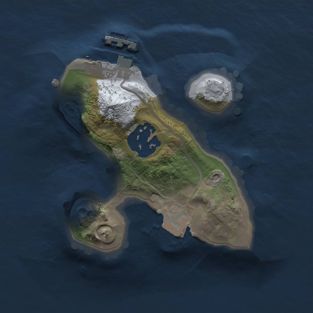 Rust Map: Procedural Map, Size: 1500, Seed: 894306647, 3 Monuments