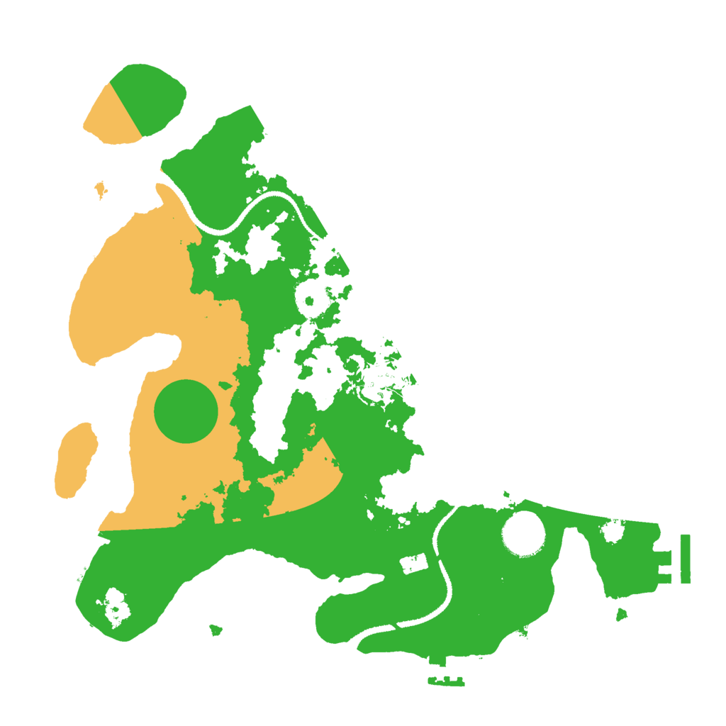 Biome Rust Map: Procedural Map, Size: 3000, Seed: 39557615