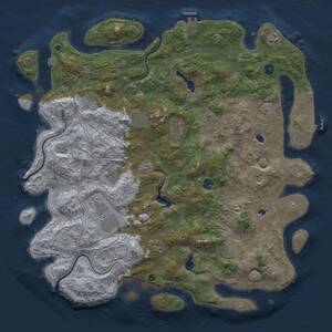 Thumbnail Rust Map: Procedural Map, Size: 4800, Seed: 1372049014, 17 Monuments