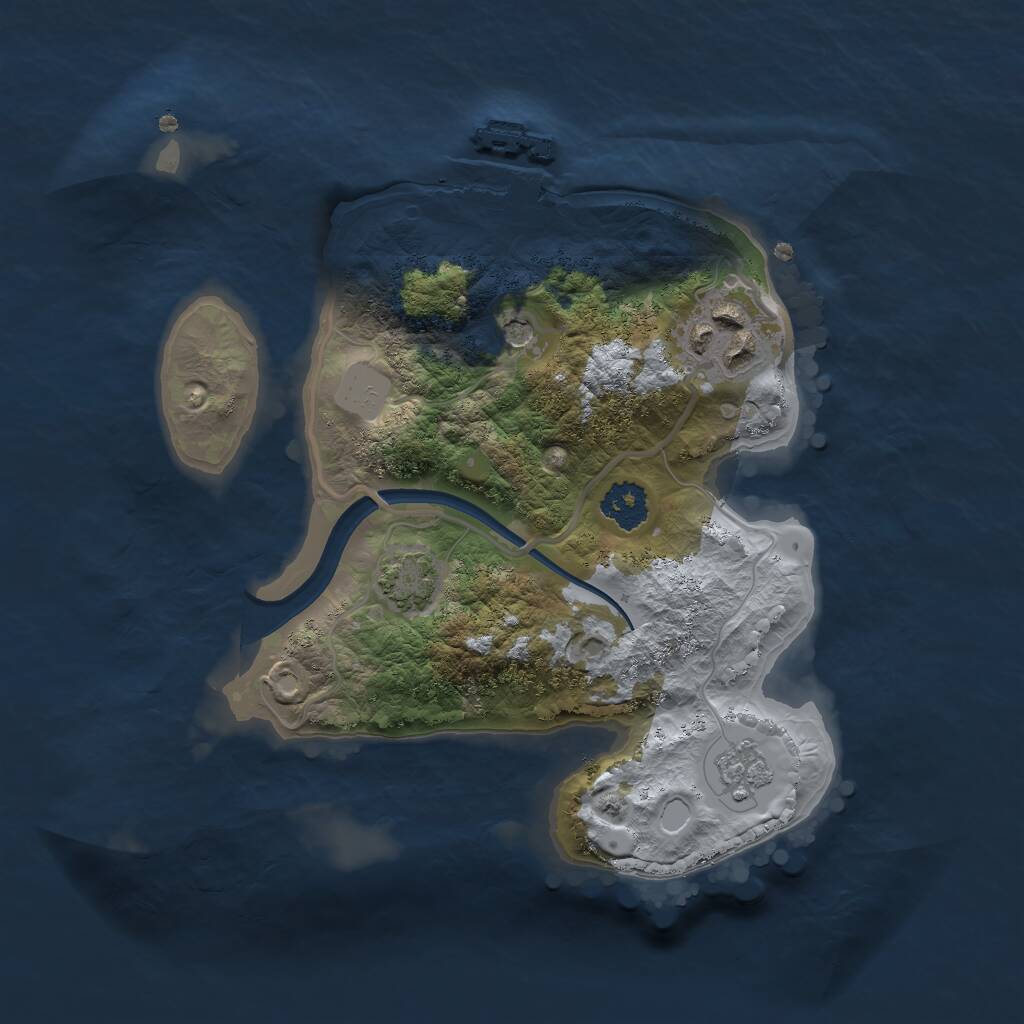 Rust Map: Procedural Map, Size: 2200, Seed: 1672644995, 6 Monuments