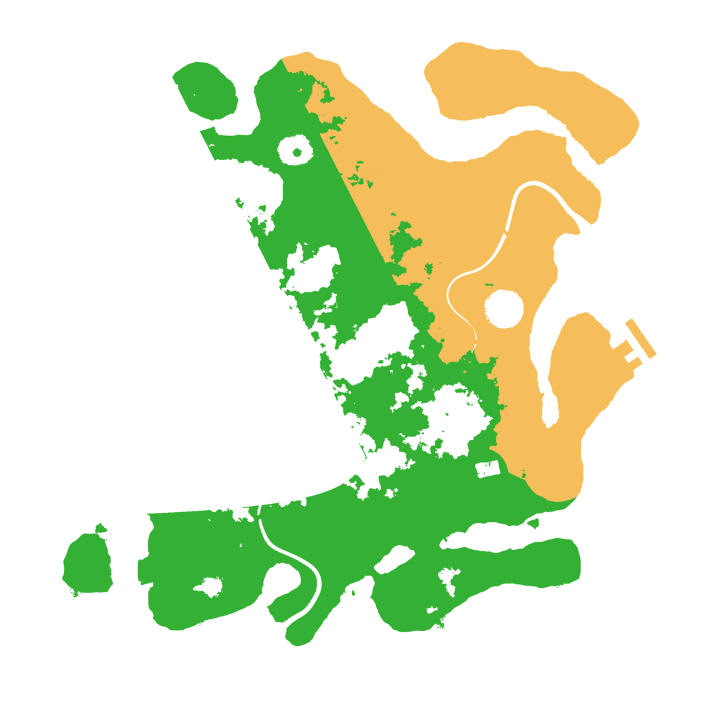 Biome Rust Map: Procedural Map, Size: 3250, Seed: 158887