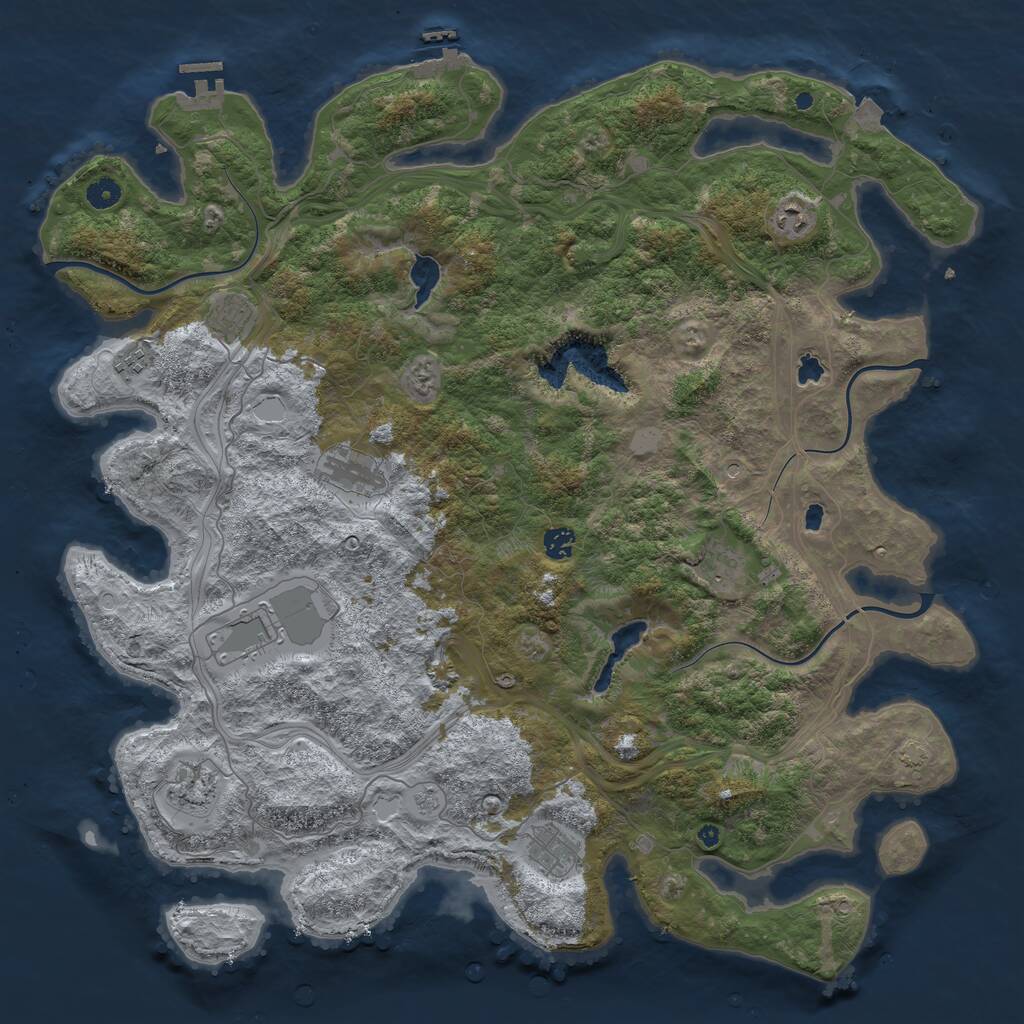 Rust Map: Procedural Map, Size: 4750, Seed: 37284, 15 Monuments