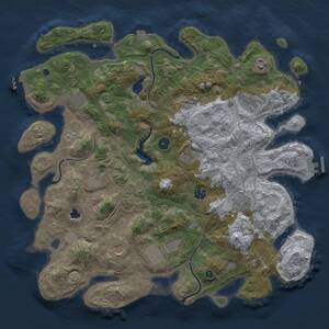 Thumbnail Rust Map: Procedural Map, Size: 4250, Seed: 928552654, 17 Monuments