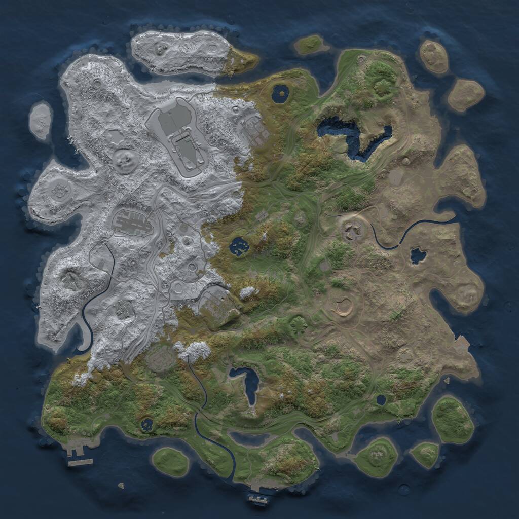 Rust Map: Procedural Map, Size: 4251, Seed: 87624, 15 Monuments