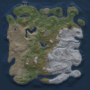 Thumbnail Rust Map: Procedural Map, Size: 4000, Seed: 922861941, 14 Monuments