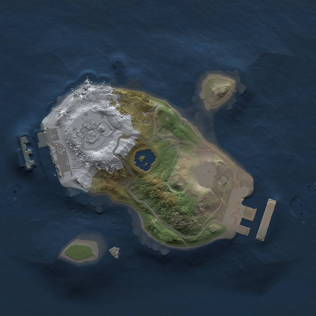 Rust Map: Procedural Map, Size: 1500, Seed: 499838691, 4 Monuments