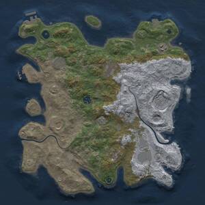 Thumbnail Rust Map: Procedural Map, Size: 3900, Seed: 800, 15 Monuments