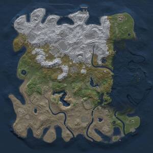 Thumbnail Rust Map: Procedural Map, Size: 4500, Seed: 1811165780, 16 Monuments