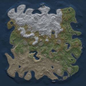 Thumbnail Rust Map: Procedural Map, Size: 4500, Seed: 1811165780, 15 Monuments