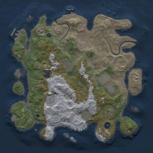 Thumbnail Rust Map: Procedural Map, Size: 3600, Seed: 630, 14 Monuments