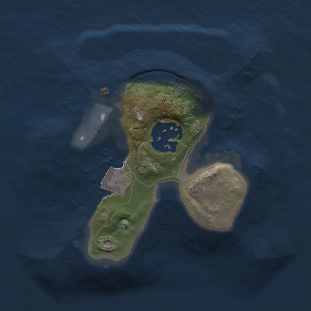 Rust Map: Procedural Map, Size: 1500, Seed: 99991, 2 Monuments