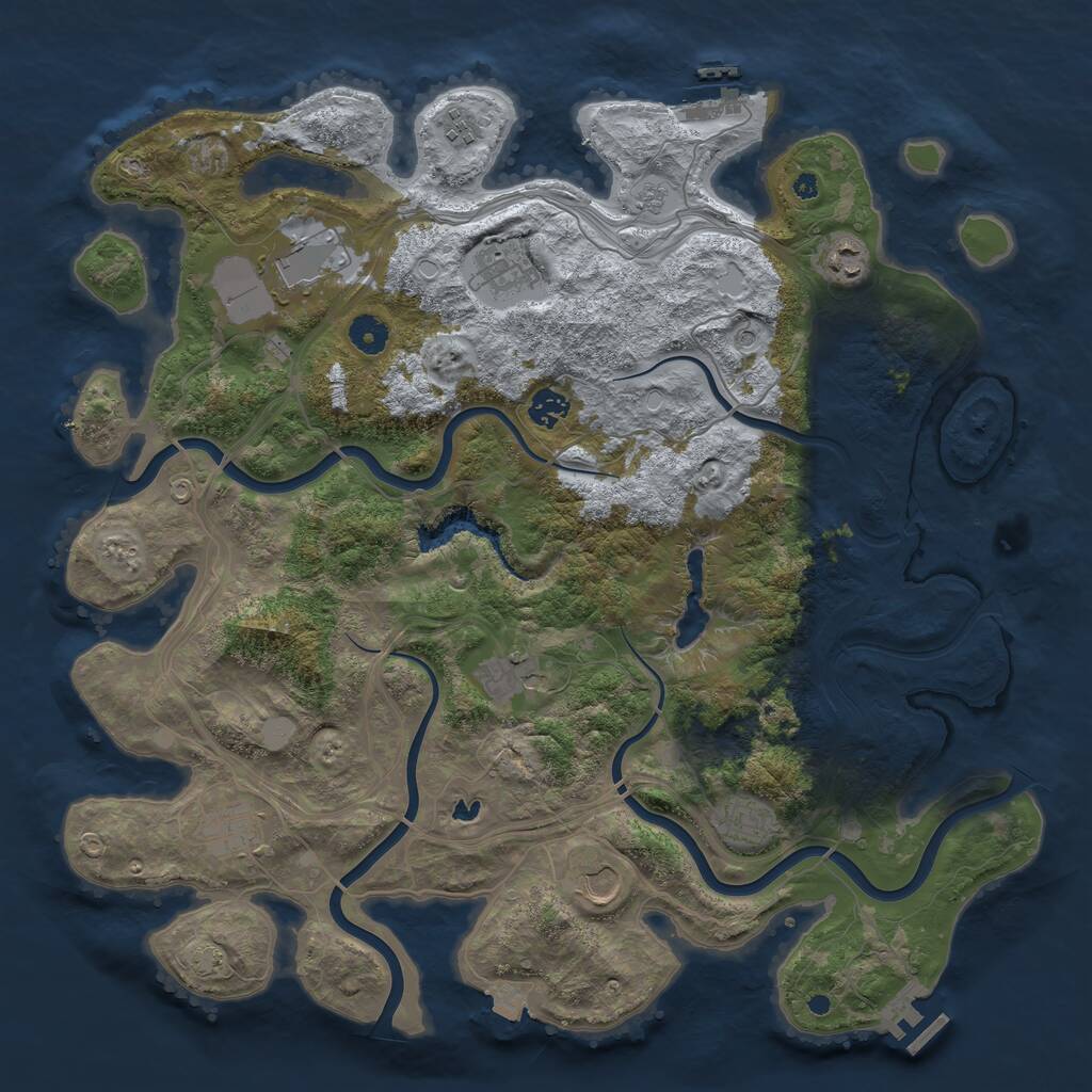 Rust Map: Procedural Map, Size: 4250, Seed: 1022511323, 15 Monuments