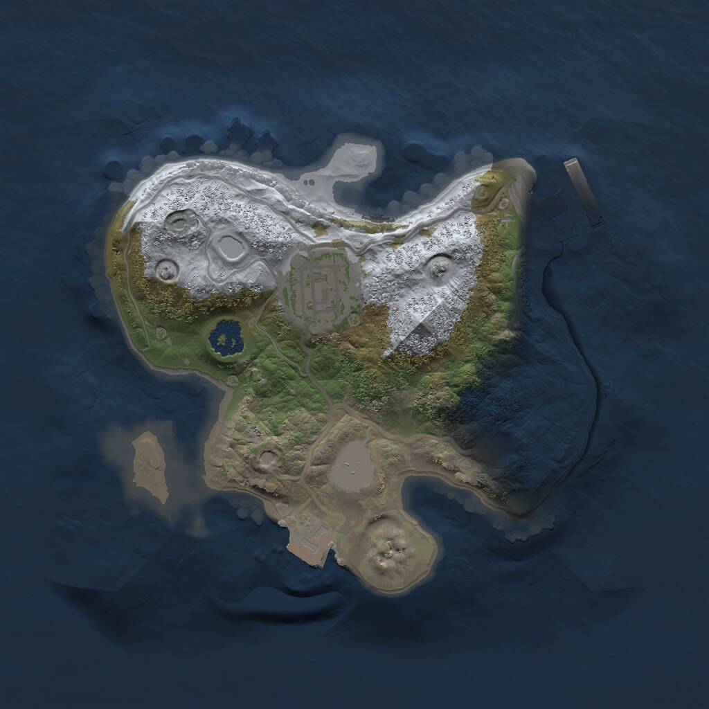 Rust Map: Procedural Map, Size: 2003, Seed: 1234, 3 Monuments