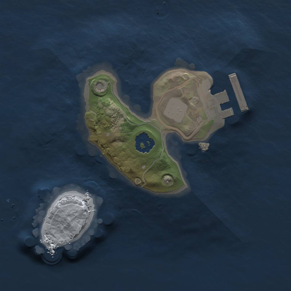 Rust Map: Procedural Map, Size: 1500, Seed: 12348, 2 Monuments