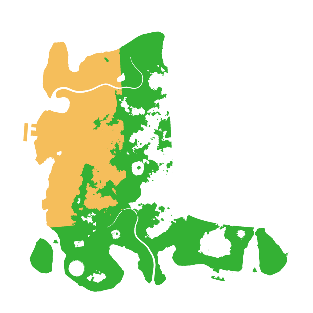 Biome Rust Map: Procedural Map, Size: 3500, Seed: 740280734