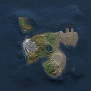 Thumbnail Rust Map: Procedural Map, Size: 1500, Seed: 12349, 3 Monuments