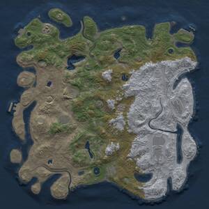 Thumbnail Rust Map: Procedural Map, Size: 4500, Seed: 478012543, 15 Monuments