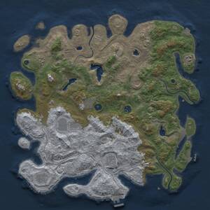 Thumbnail Rust Map: Procedural Map, Size: 4500, Seed: 20394875, 15 Monuments